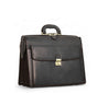 cartable en cuir 3 soufflets Katana noir 63040 - vue de profil 