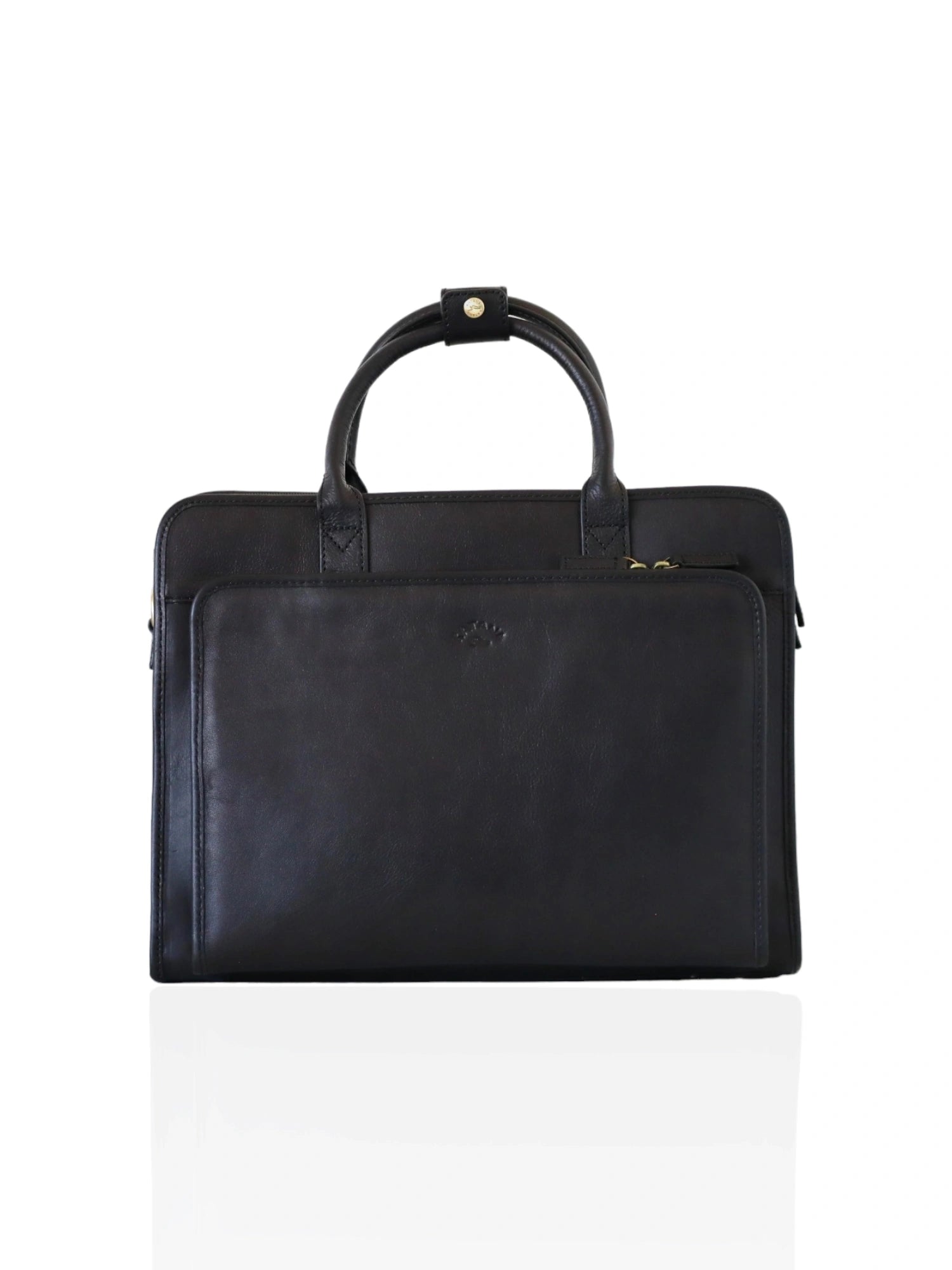 cartable en cuir noir pour ordinateur 31044 katana - vue de face 