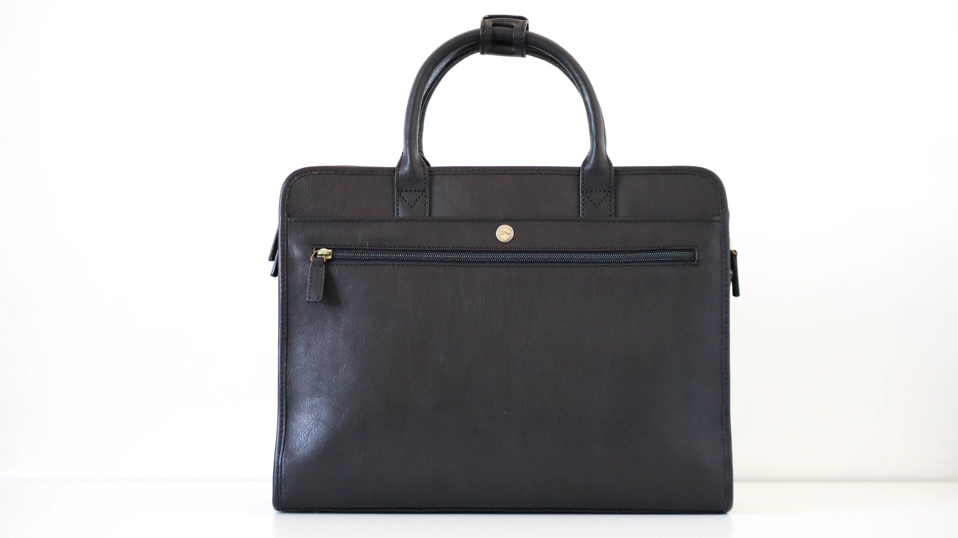 cartable en cuir noir pour ordinateur avec poignées Katana 31044 - vue de dos