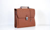 cartable serviette en cuir marron katana 69327 - vue de profil 