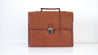 cartable en cuir marron homme et femme katana 69327 - vue de face 