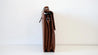 serviette en cuir marron katana 69327 - vue de profil 2 compartiments 