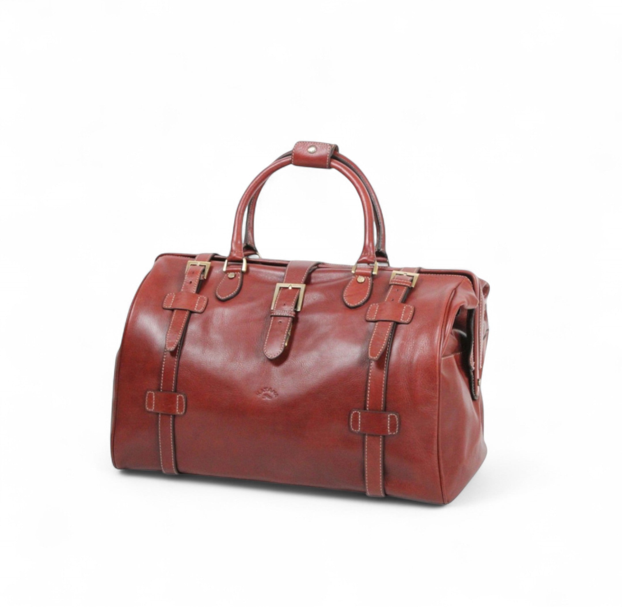 sac de voyage en cuir cabine marron Katana 33154 - vue de face 